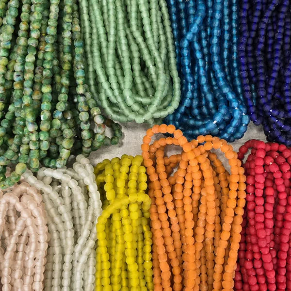 RECYCLED GLASS BEAD (GHANA) SML PKT