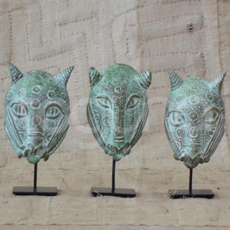 BENIN LEOPARD HEAD (BENIN/NIGERIA) 15H