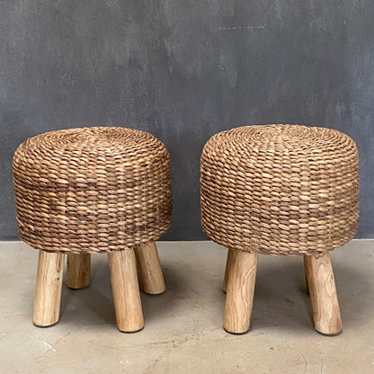 BALINESE STOOL (INDONESIA) WOVEN 40L 40W 45H NAT