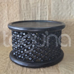 BAMILEKE STOOL/SIDE-TABLE (CAMEROON) 70D 43H DARK