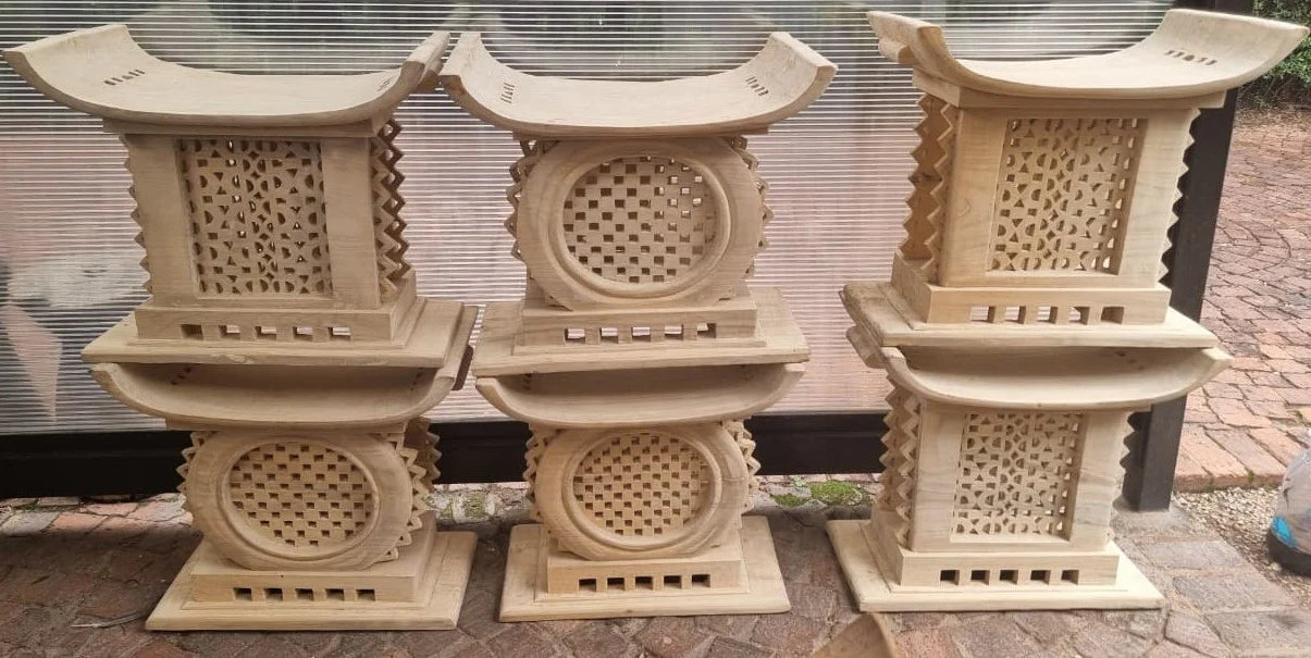 ASANTI STOOL (GHANA) XL 75L 38W 60H