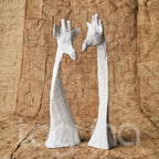 GIRAFFE HEAD (SWAZILAND) 40H WHITEWASH