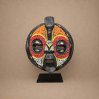 CEREMONIAL MASK (GHANA) BEADED 25H