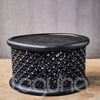 BAMILEKE STOOL/SIDE-TABLE (CAMEROON) 80D 43H DARK