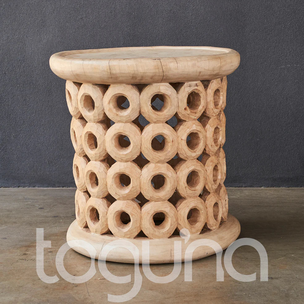 STOOL/SIDE-TABLE (CAMEROON) 50D 50H NATURAL