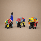 ELEPHANT (GHANA) BEADED SML