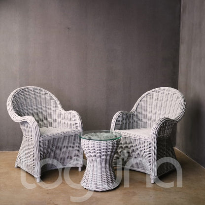 WOVEN SIDE-TABLE (INDONESIA) 40L 40W 48H GRY