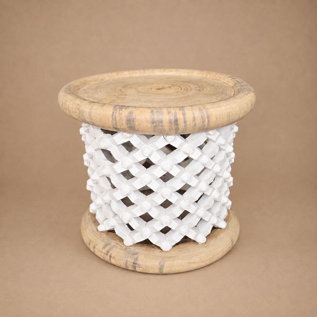 Bamileke Stool - Custom Standard - hand-carved solid wood from Cameroon at Togu'na