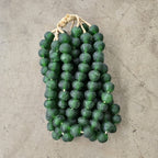 RECYCLED GLASS BEAD (GHANA) XL GREEN