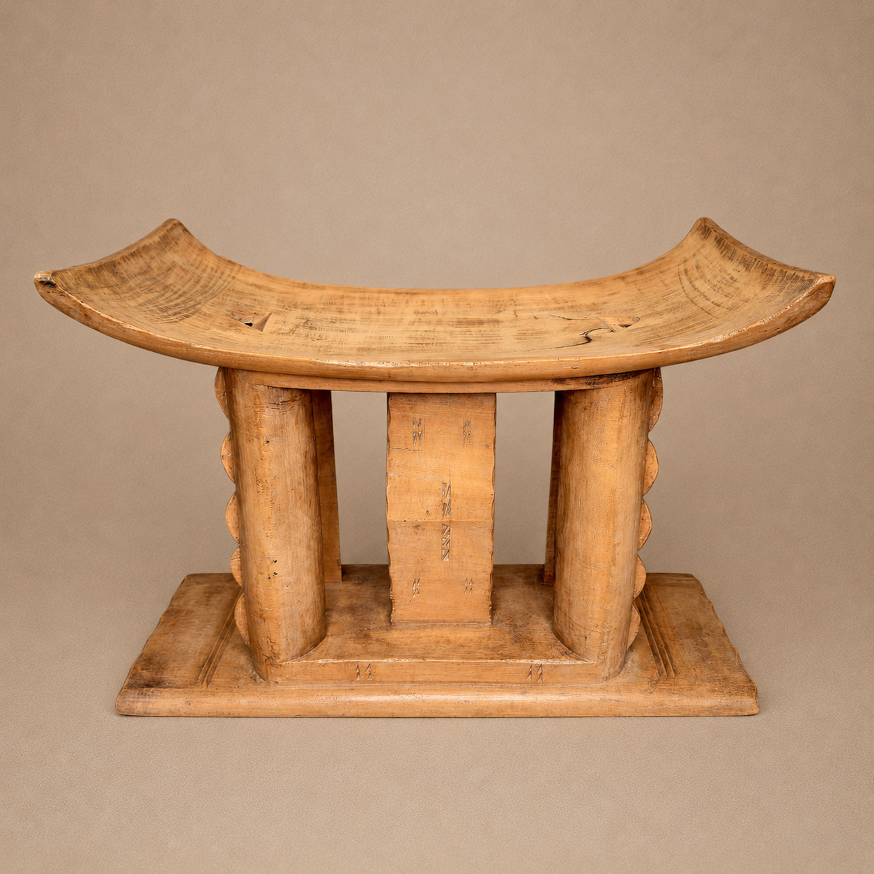 ASANTI STOOL (GHANA) M-LRG