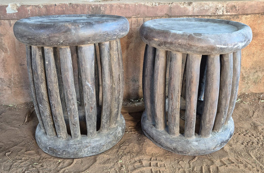 STOOL/SIDE-TABLE (CAMEROON) 40D 40H