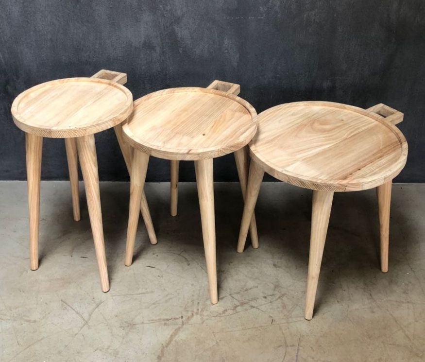 COFFEE SIDE-TABLE (SOUTH AFRICA) SML 35D 60H DARK