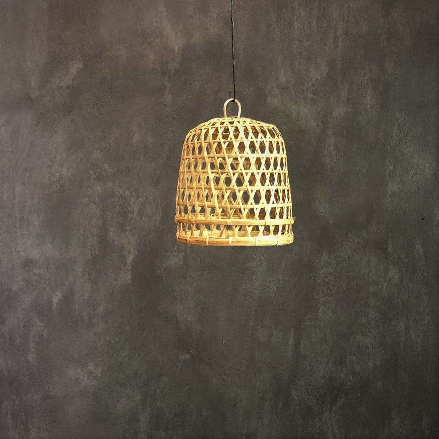 BAMBOO LAMPSHADE (INDONESIA) THIMBLE 16L 16W 20H NAT