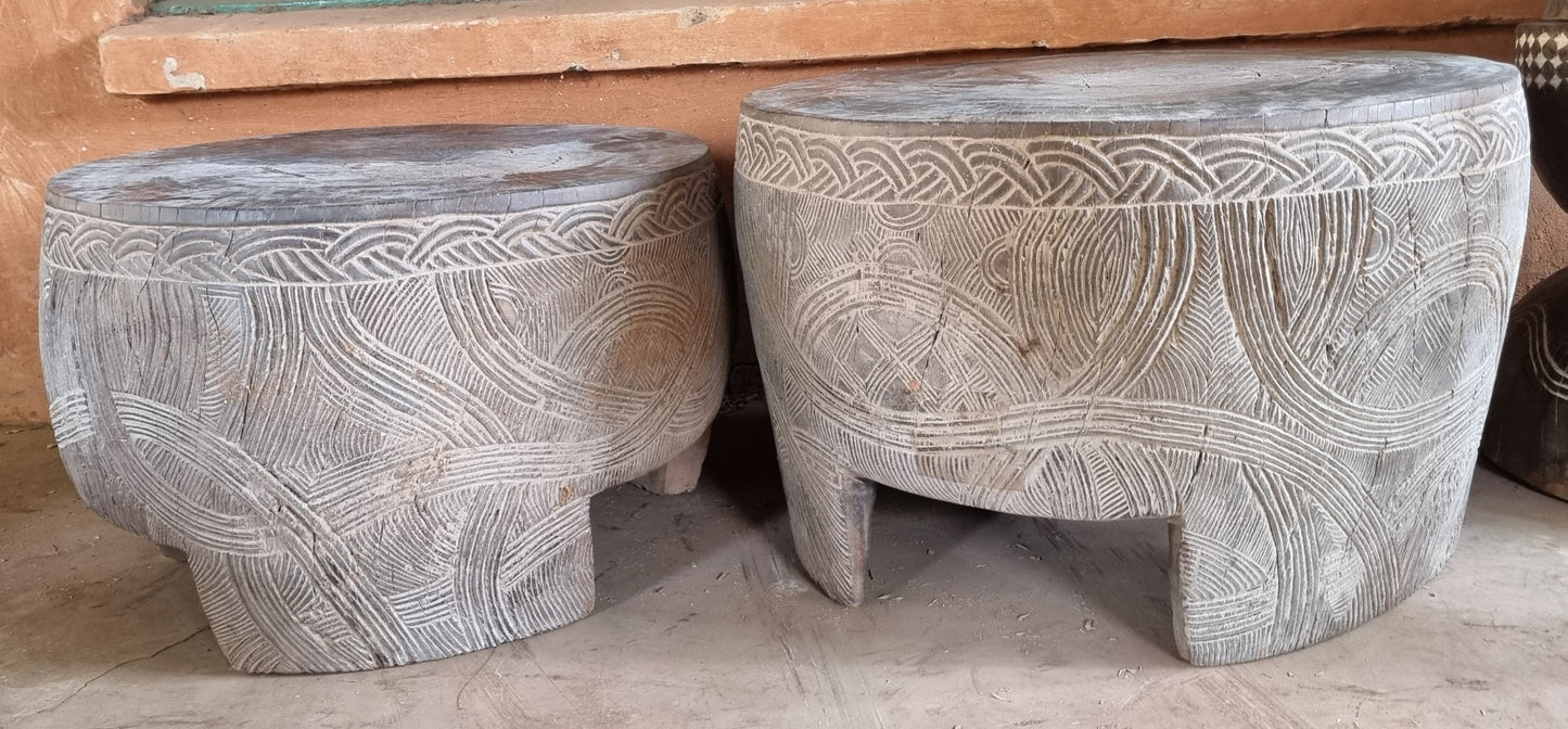 STOOL/SIDE-TABLE (CAMEROON) 70D 45-50H