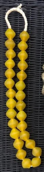 RECYCLED GLASS BEAD (GHANA) LRG BICONE