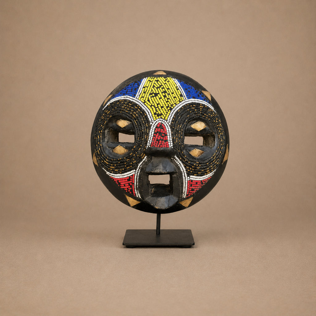 PASSPORT MASK (GHANA) BEADED 15H