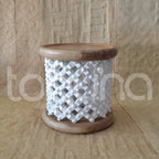 BAMILEKE STOOL/SIDE-TABLE (CAMEROON) 40D 40H CUSTOM