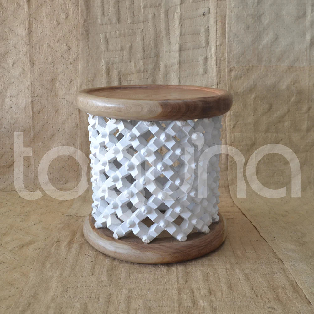 BAMILEKE STOOL/SIDE-TABLE (CAMEROON) 40D 40H CUSTOM