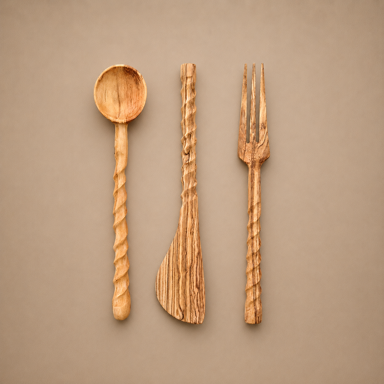 CUTLERY SERVERS (KENYA) SET 3 SPIRAL