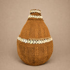 Close-up detail of a Habesha Milk Jug Shells (Ethiopia) L 38-42cm at Togu'na