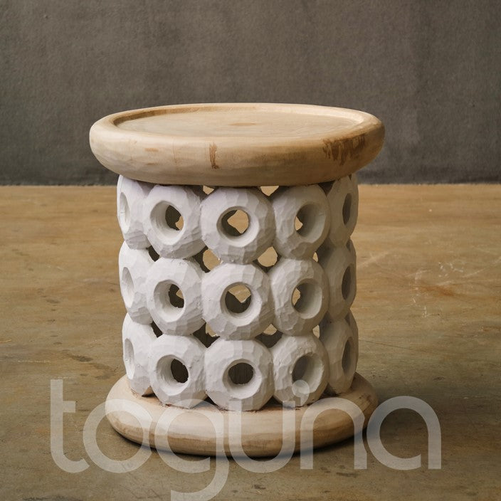 STOOL/SIDE-TABLE (CAMEROON) 40D 40H CUSTOM