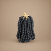 RECYCLED GLASS BEAD (GHANA) LRG PKT BLACK