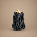 RECYCLED GLASS BEAD (GHANA) LRG PKT BLACK