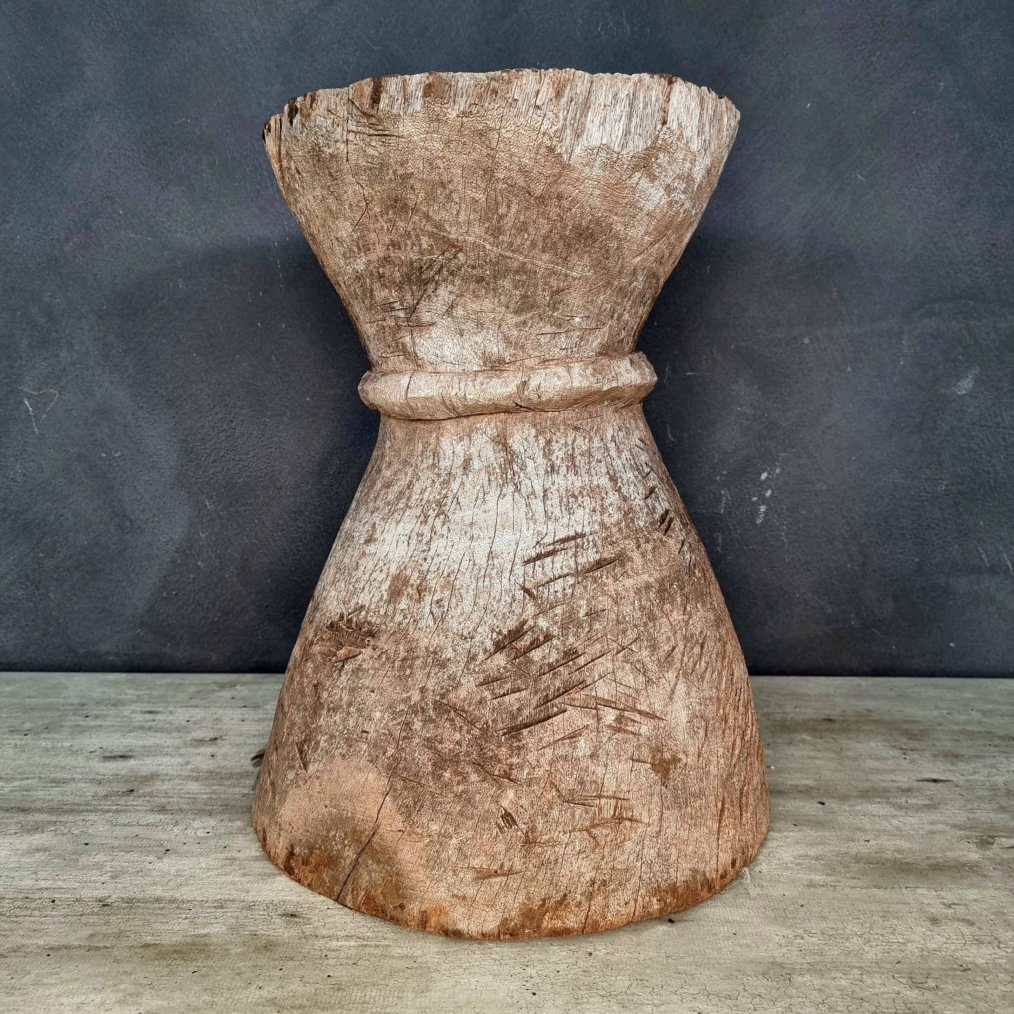 TONGA GRAIN MORTAR/SIDE-TABLE (ZIMBABWE) XL NAT