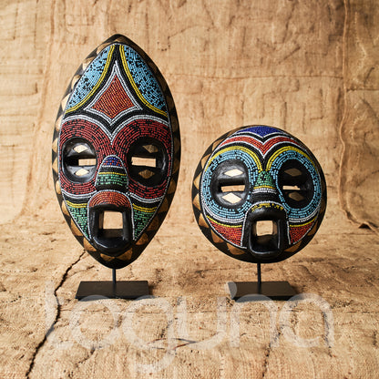 PASSPORT MASK (GHANA) BEADED 15H