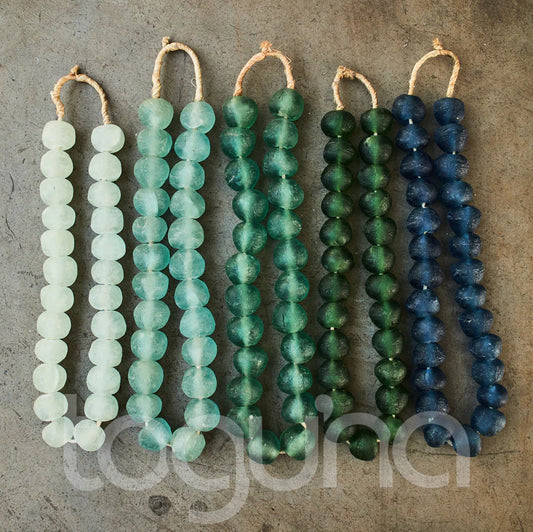 RECYCLED GLASS BEAD (GHANA) XL OPAQUE