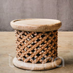 BAMILEKE STOOL/SIDE-TABLE (CAMEROON) 50D 43H NATURAL