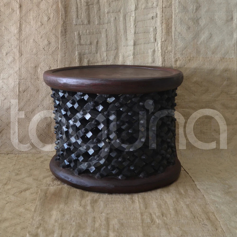 BAMILEKE STOOL/SIDE-TABLE (CAMEROON) 50D 43H DARK