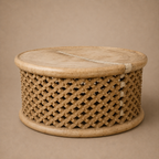 BAMILEKE STOOL/SIDE-TABLE (CAMEROON) 80D 43H NATURAL