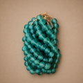 Recycled Glass Necklace Ghana Extra-Large Aqua - African Curio at Togu'na