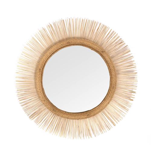 MIRROR FRAME WOVEN (MALAWI) SUN 100D NAT