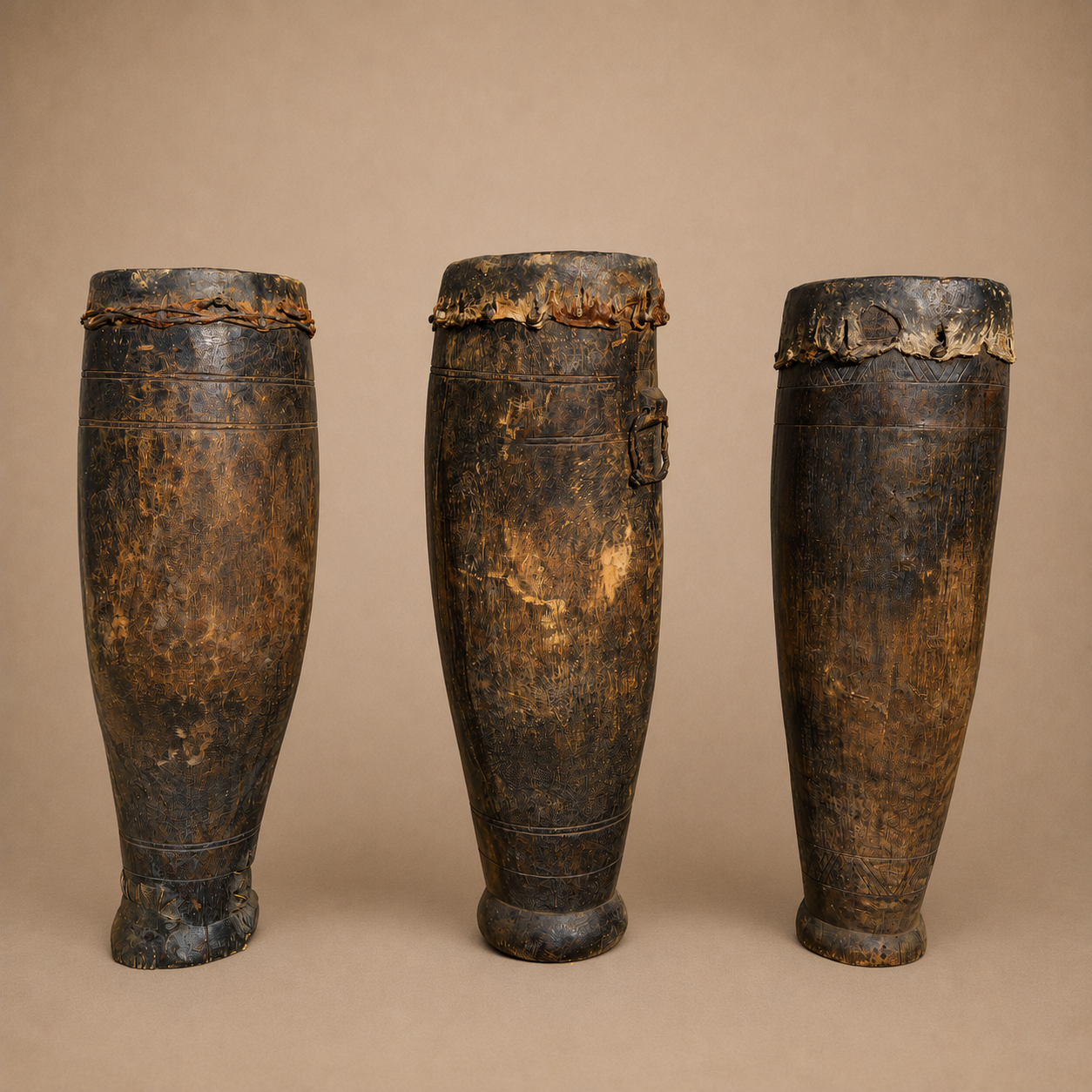 LOZI CEREMONIAL DRUM (ZAMBIA) 32D 90H