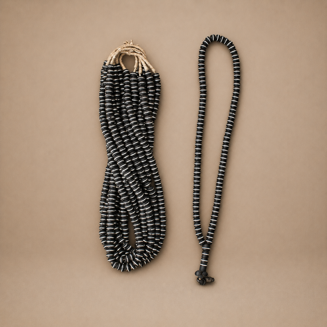 TUAREG EBONY+ALUM PRAYER BEAD (NIGER)