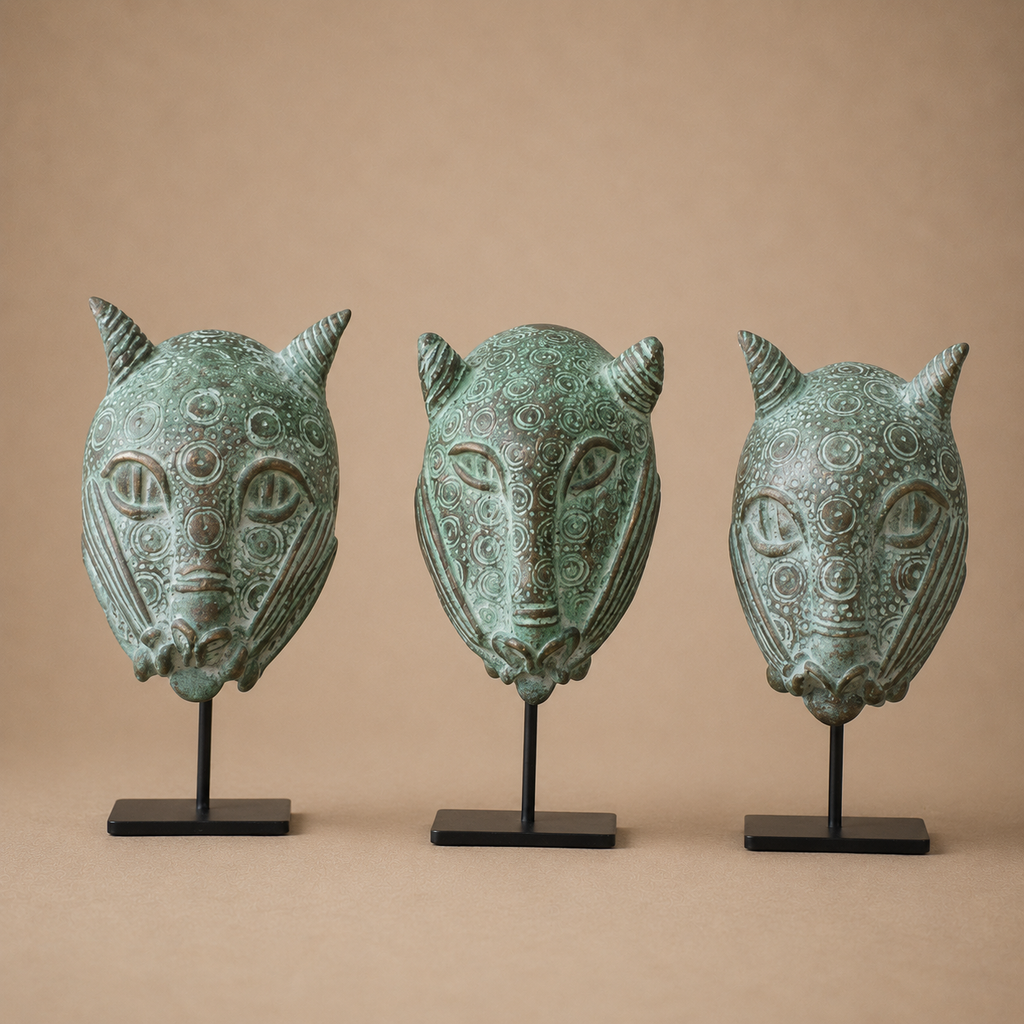 BENIN LEOPARD HEAD (BENIN/NIGERIA) 15H