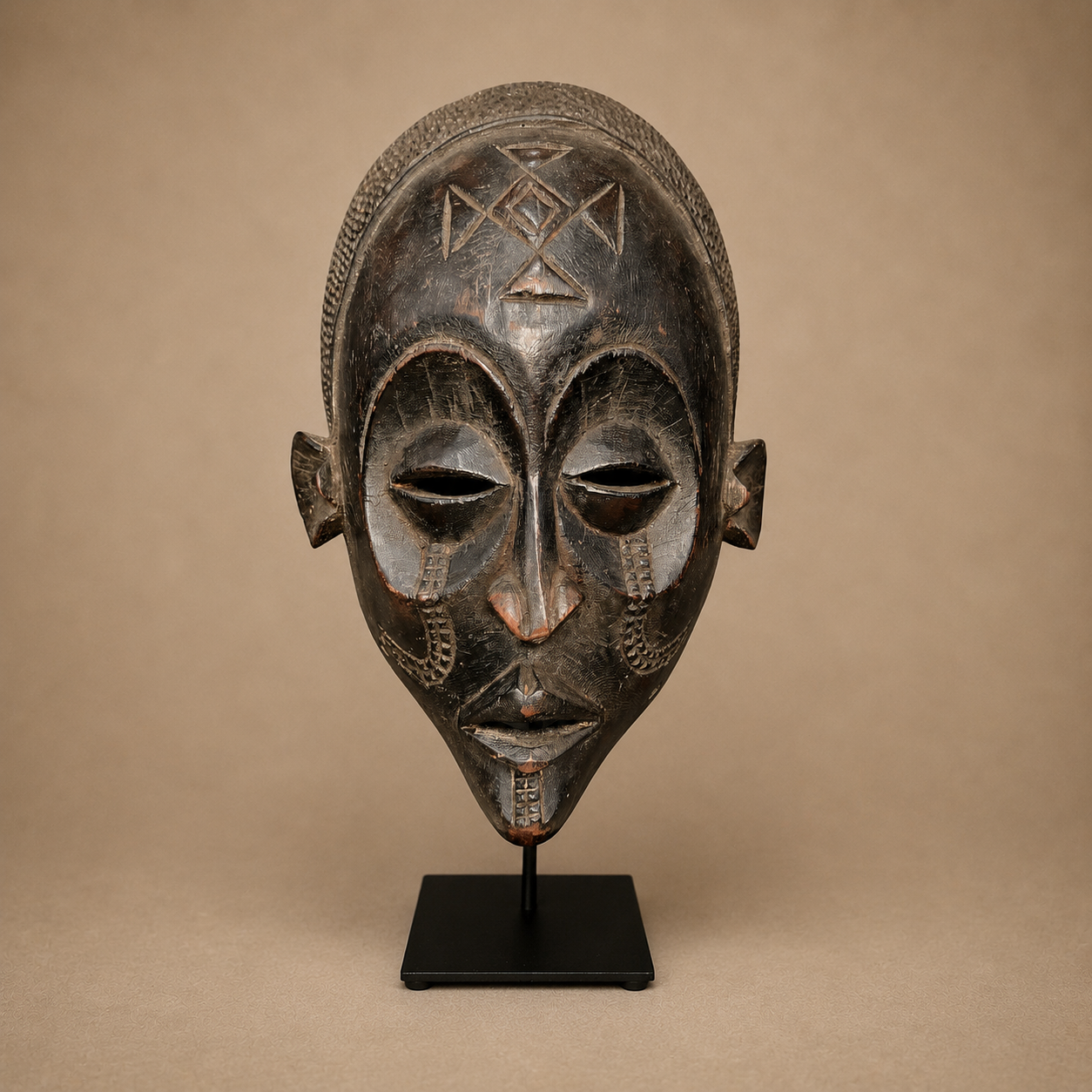 CHOKWE MASK (REPUBLIC OF CONGO) 33-38H