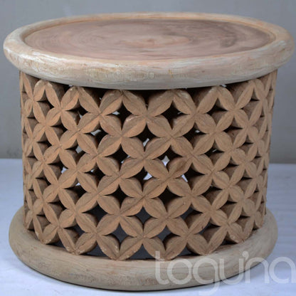STOOL/SIDE-TABLE (CAMEROON) 60D 43H NATURAL