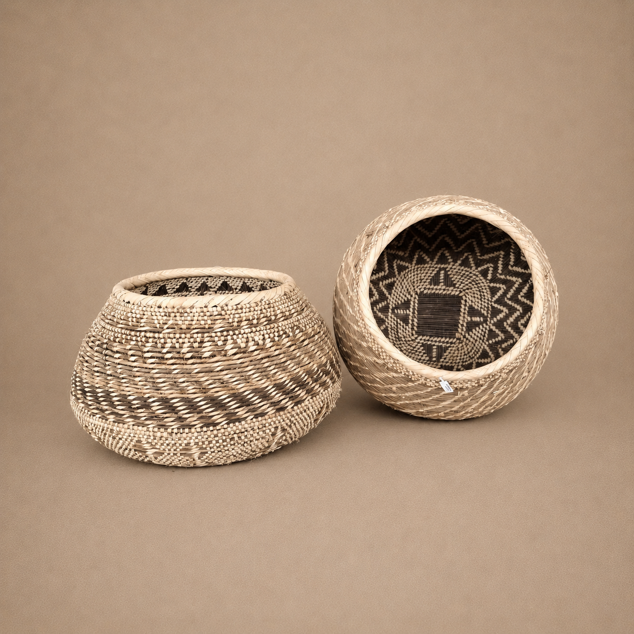 TONGA BASKET DBL WEAVE (ZAMBIA) CONTAINER 25D 20H