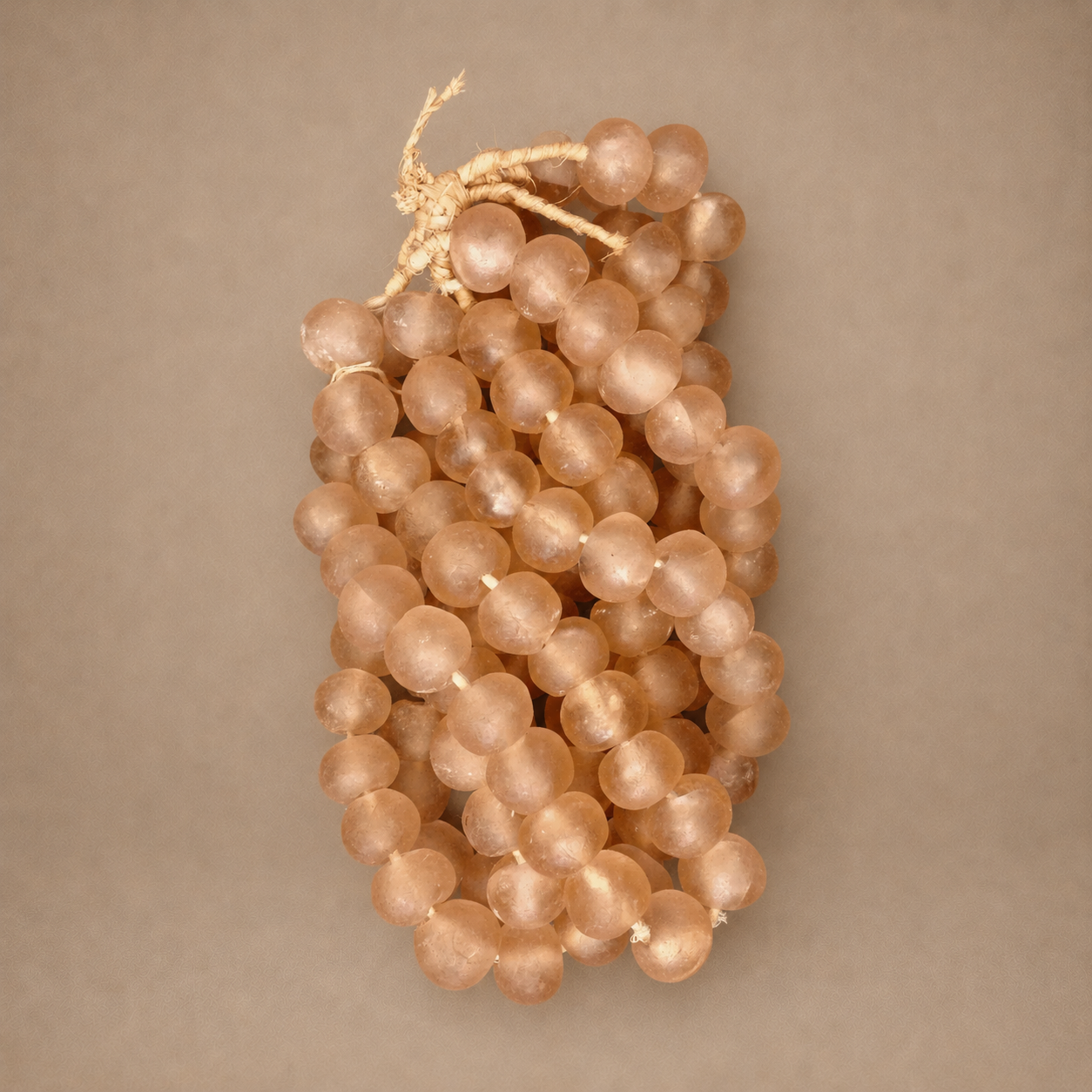 RECYCLED GLASS BEAD (GHANA) XL PKT BLUSH PINK