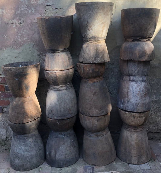 MAKONDE GRAIN MORTAR/SIDE-TABLE (TANZANIA) 55H NAT